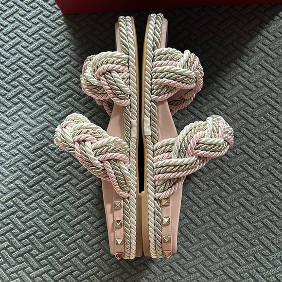 Valentino Women's Braided Espadrille Slide Sandals - Picture 7 of 14